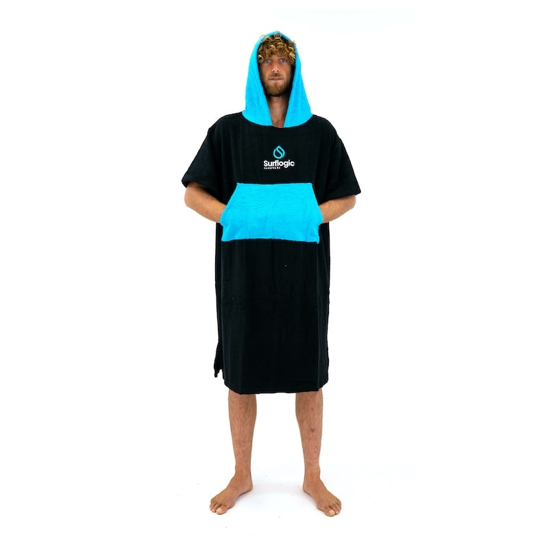 Surf Logic Towel Poncho black/cyan