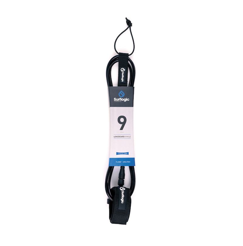 Surf Logic Leash Longboard 9 Ankle / Black