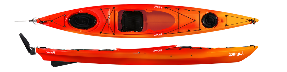 Zegul Ormen LV PE Rudder/Skeg - Red/Yellow