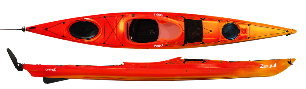 Zegul Ormen MV PE Rudder/Skeg - Red/Yellow