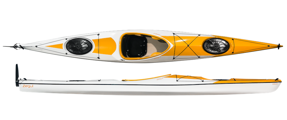 Zegul Dreki HV A-Core Rudder - White-Orange-White